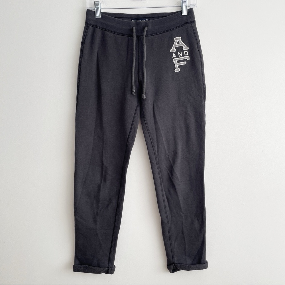 Y2K Vintage Abercrombie and Fitch Logo Sweat Pants Drawstring 3D applique 2000s